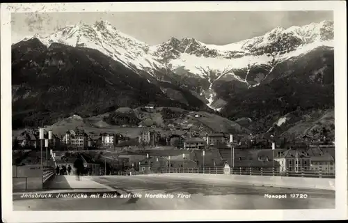 Ak Innsbruck in Tirol, Innbrücke, Nordkette