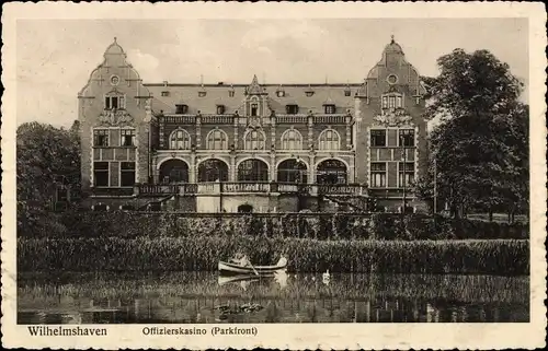 Ak Wilhelmshaven in Niedersachsen, Offizierskasino, Park