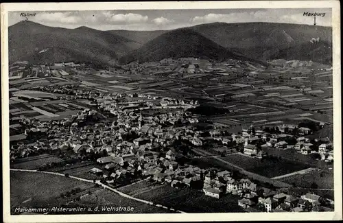 Ak Alsterweiler Maikammer in der Pfalz, Gesamtansicht, Maxburg