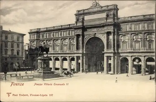 Ak Firenze Florenz Toscana, Piazza Vittorio Emanuele II