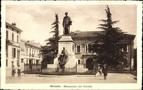 Ak Brescia Lombardia, Monumento del Moretto