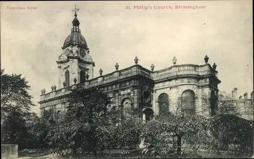 Ak Birmingham West Midlands England, St. Philip's Church