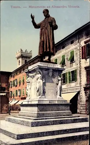 Ak Trento Trient Südtirol, Monumento ad Alessandro Vittoria