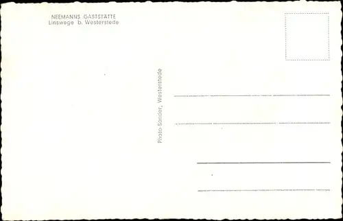 Ak Linswege Westerstede im Kreis Ammerland, Neemanns Gaststätte