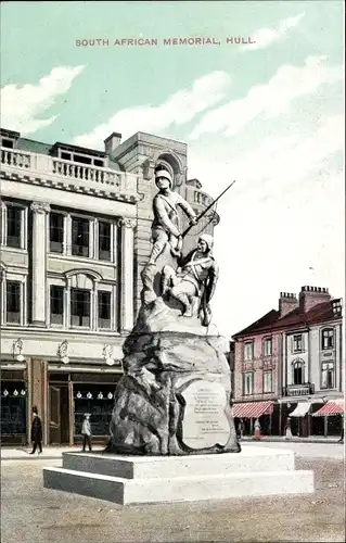 Ak Kingston upon Hull Yorkshire England, South African Memorial