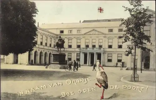 Ak Amsterdam Nordholland Niederlande, Storch, Schloss