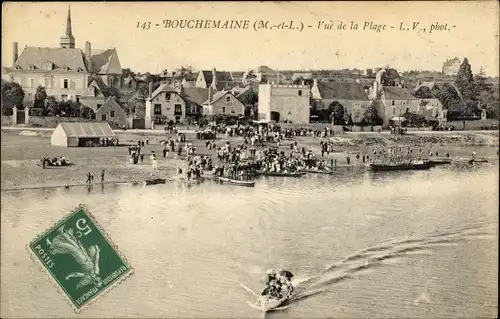 Ak La Pointe Maine et Loire, Vue de la Plage