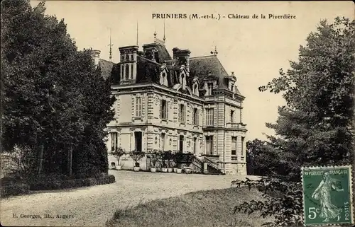 Ak Pruniers Maine et Loire, Chateau de la Piverdiere