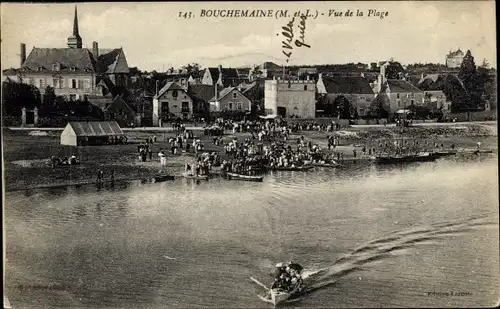 Ak Bouchemaine Maine et Loire, Vue de la Plage