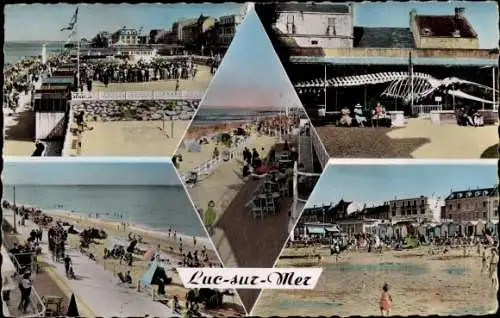 Ak Luc sur Mer Calvados, La Plage, La Promenade, Maree Haute