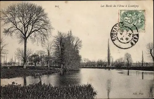 Ak Louvigny Calvados, Les Bords de l'Orne