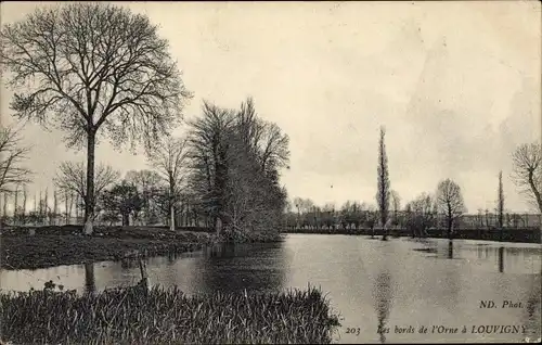 Ak Louvigny Calvados, Les Bords de l'Orne