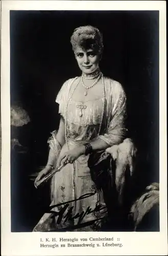 Ak Prinzessin Thyra von Dänemark, Herzogin von Cumberland, Herzogin zu Braunschweig und Lüneburg