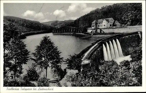 Ak Altroggenrahmede Altena in Westfalen, Fuelbecker Talsperre