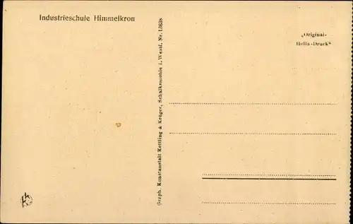 Ak Himmelkron in Oberfranken, Industrieschule, Oberer Gang