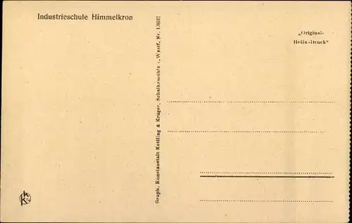 Ak Himmelkron in Oberfranken, Industrieschule, Eingang