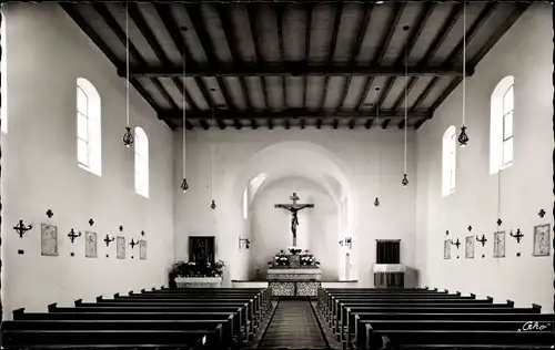 Ak Bischofsgrün im Fichtelgebirge, Inneres der Kathol. Kirche