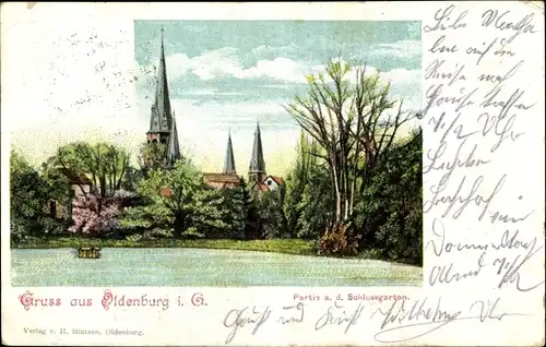 Litho Oldenburg im Großherzogtum Oldenburg, Schlossgarten