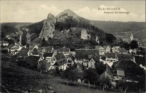 Ak Blaubeuren in Württemberg, Felspartie, Blauberge