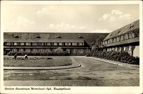 Ak Westerland auf Sylt, Sanatorium, Hauptgebäude