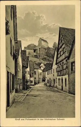 Ak Pottenstein in Oberfranken, Straßenpartie