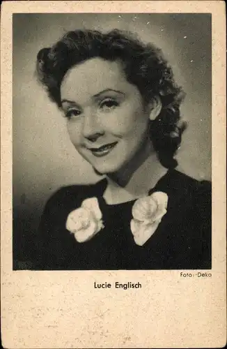 Ak Schauspielerin Lucie Englisch, Portrait