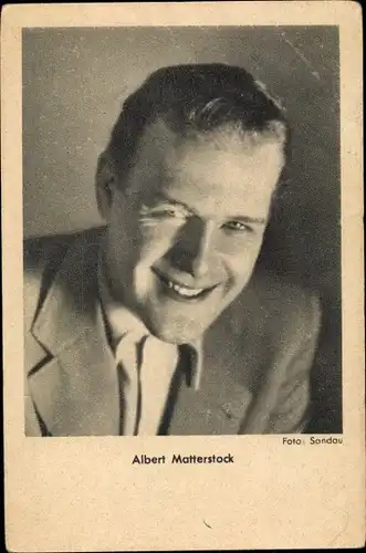 Ak Schauspieler Albert Matterstock, Portrait