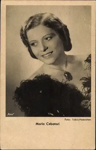 Ak Schauspielerin Maria Cebotari, Portrait
