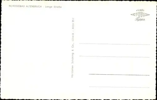 Ak Altenbruch Cuxhaven in Niedersachsen, Lange Straße