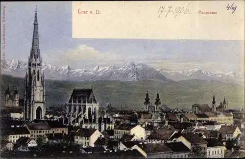 Ak Linz an der Donau Oberösterreich, Panorama