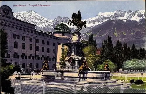 Ak Innsbruck in Tirol, Leopoldsbrunnen