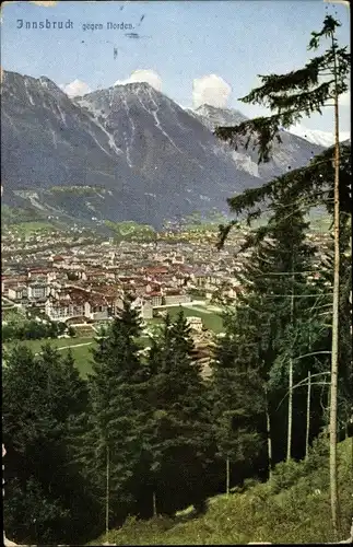 Ak Innsbruck in Tirol, Stadt gegen Norden