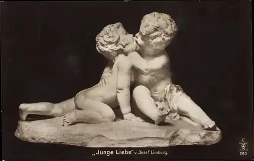 Ak Plastik Junge Liebe von Josef Limburg