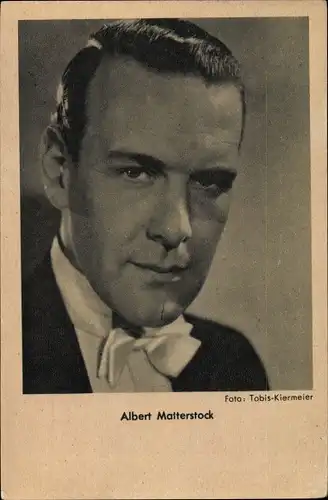 Ak Schauspieler Albert Matterstock, Portrait