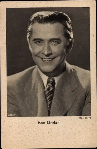 Ak Schauspieler Hans Söhnker, Portrait