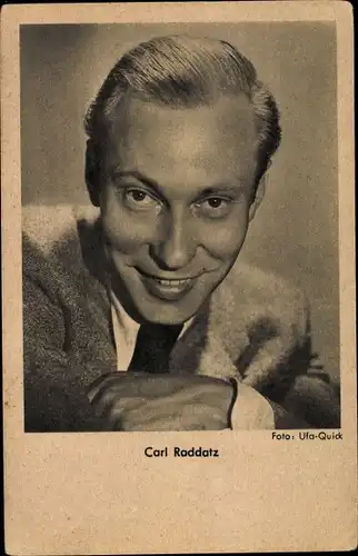 Ak Schauspieler Carl Raddatz, Portrait, UFA Quick, Ross Verlag