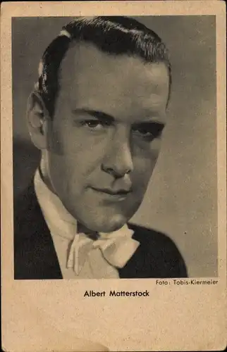 Ak Schauspieler Albert Matterstock, Portrait