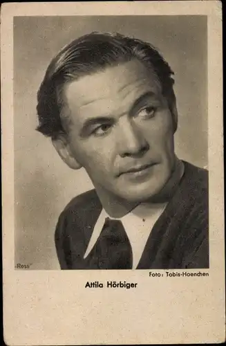 Ak Schauspieler Attila Hörbiger, Portrait, Ross