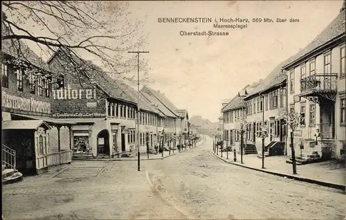 Ak Benneckenstein Oberharz, Oberstadt Straße