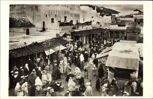 Ak Tetuan Tétouan Marokko, Marktplatz