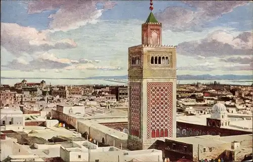 Ak Tunis Tunesien, La Grande Mosquée, Vue générale