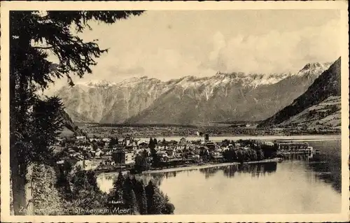Ak Zell am See in Salzburg, Gesamtansicht, Das Steinerne Meer