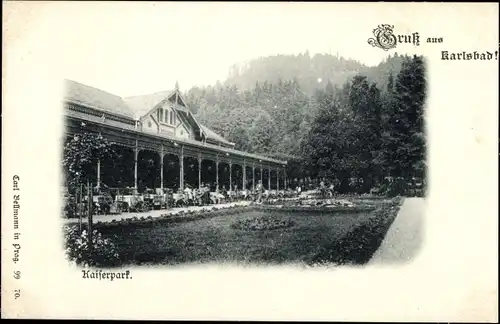 Ak Karlovy Vary Karlsbad Stadt, Kaiserpark