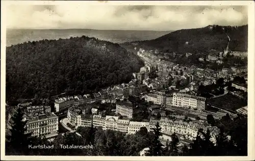 Ak Karlovy Vary Karlsbad Stadt, Totalansicht