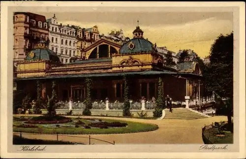 Ak Karlovy Vary Karlsbad Stadt, Stadtpark