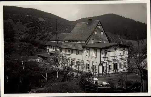 Ak Bad Grund im Harz, Pension Erholung zur Laubhütte