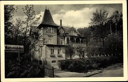 Ak Lautenthal Langelsheim im Oberharz, Hotel Waldschlösschen