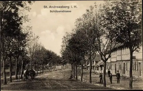 Ak St. Andreasberg Braunlage im Oberharz, Schützenstraße