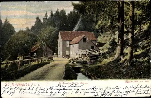 Ak Sankt Andreasberg Braunlage im Oberharz, Rehberger Grabenhaus