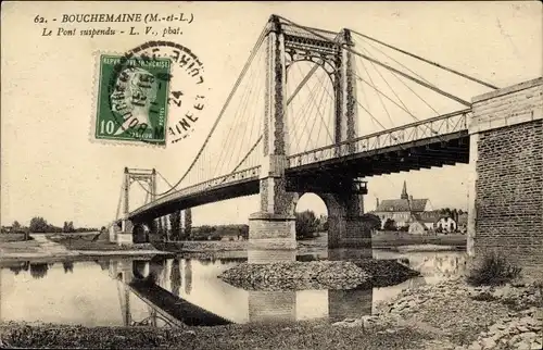 Ak Bouchemaine Maine et Loire, Le Pont suspendu